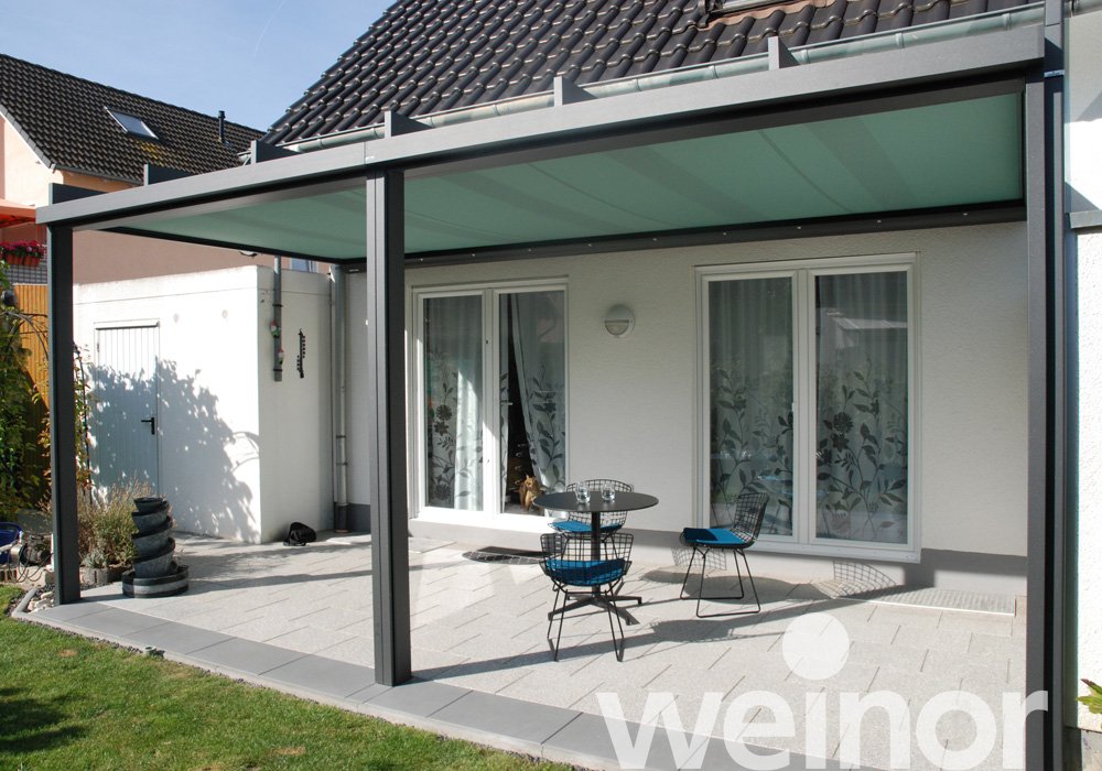 Toit de terrasse cubique en verre weinor Terrazza Pure