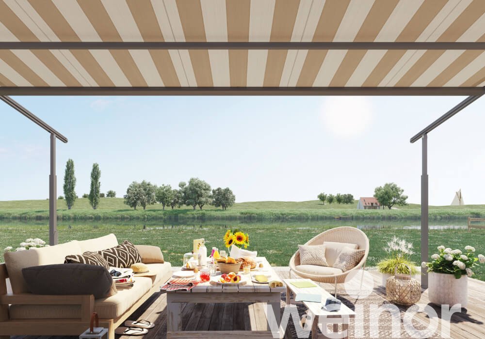 Store pergola toile Plaza Viva de weinor