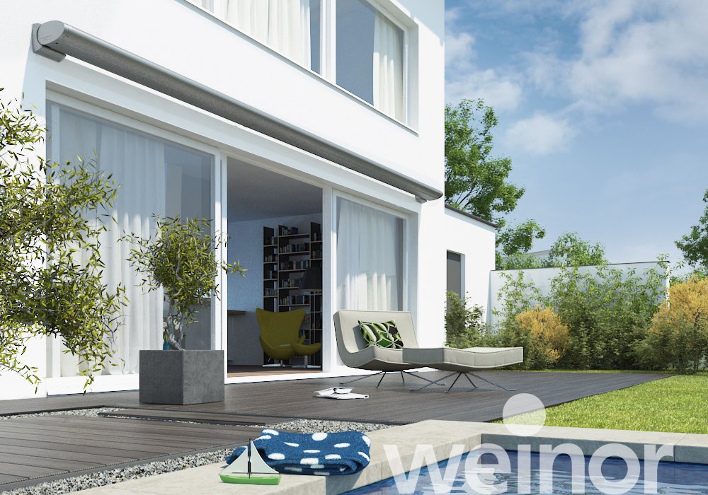 Store weinor Cassita II sans barre luminaire LED en option