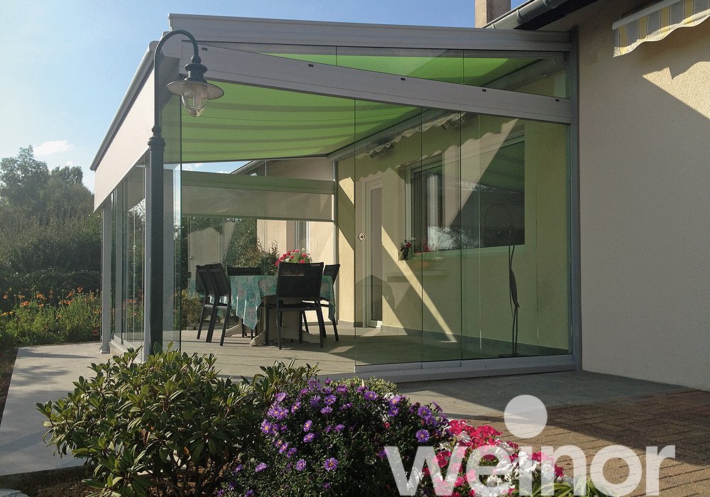 Oasis de verre® weinor Système d'ombrage sous toit, Dispositif d'ombrage latéral 