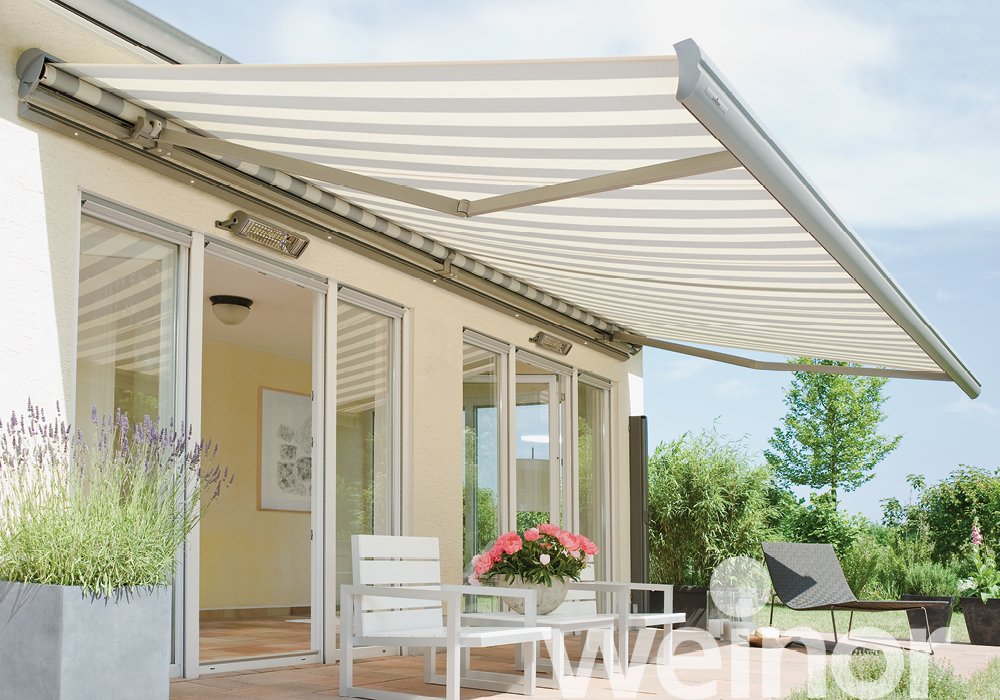 Store weinor Semina avec barre luminaire LED en option