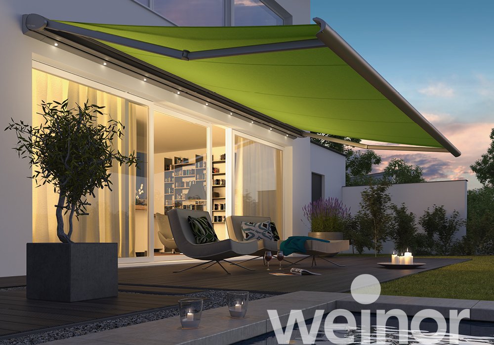 Store weinor Cassita II avec barre luminaire LED en option