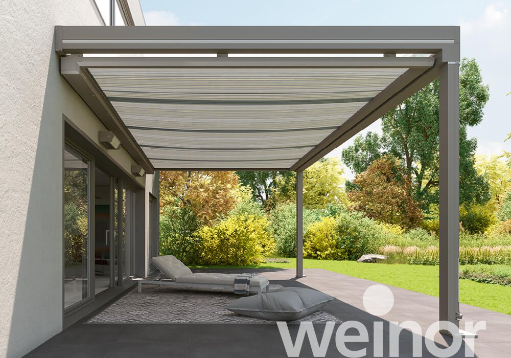 Store de véranda weinor Sottezza avec spots LED