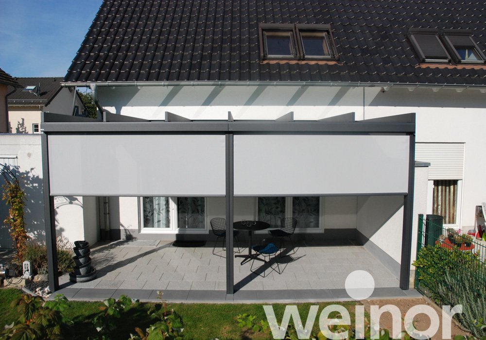 Toit de terrasse cubique en verre weinor Terrazza Pure