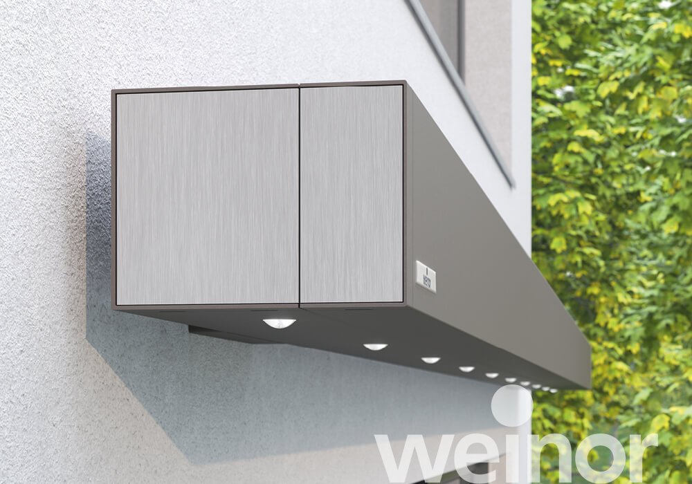 Store cassette weinor Smaila Gros plan, Avec spots LED