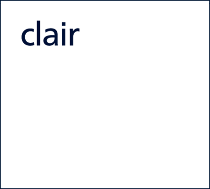 Texte blanc sur fond noir avec l'inscription « clair ».