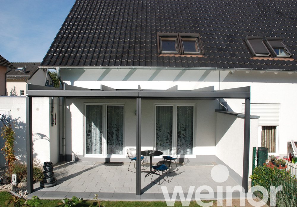Toit de terrasse cubique en verre weinor Terrazza Pure