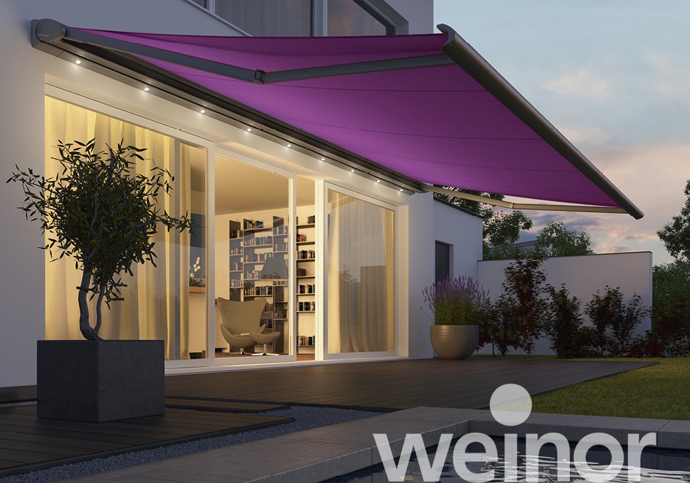 Store weinor Cassita II avec barre luminaire LED en option