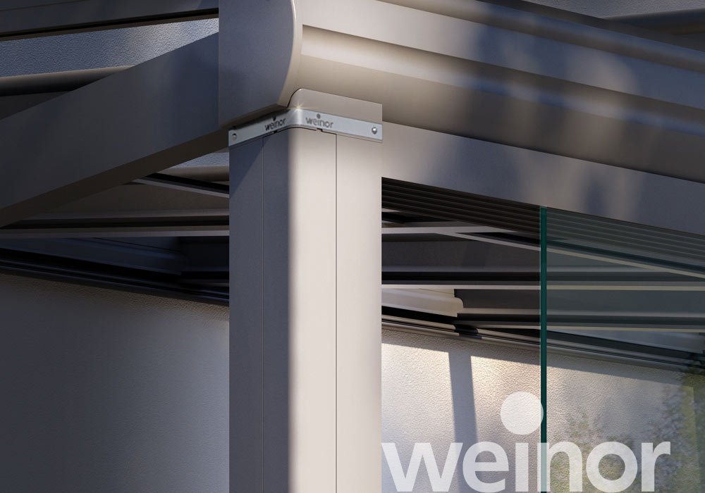 Toit de terrasse en verre weinor Terrazza Originale Close up
