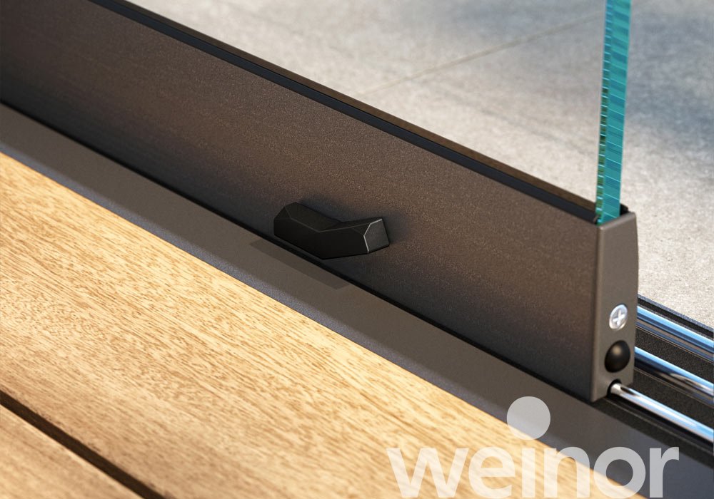 w17 easy La paroi coulissante en verre Close Up