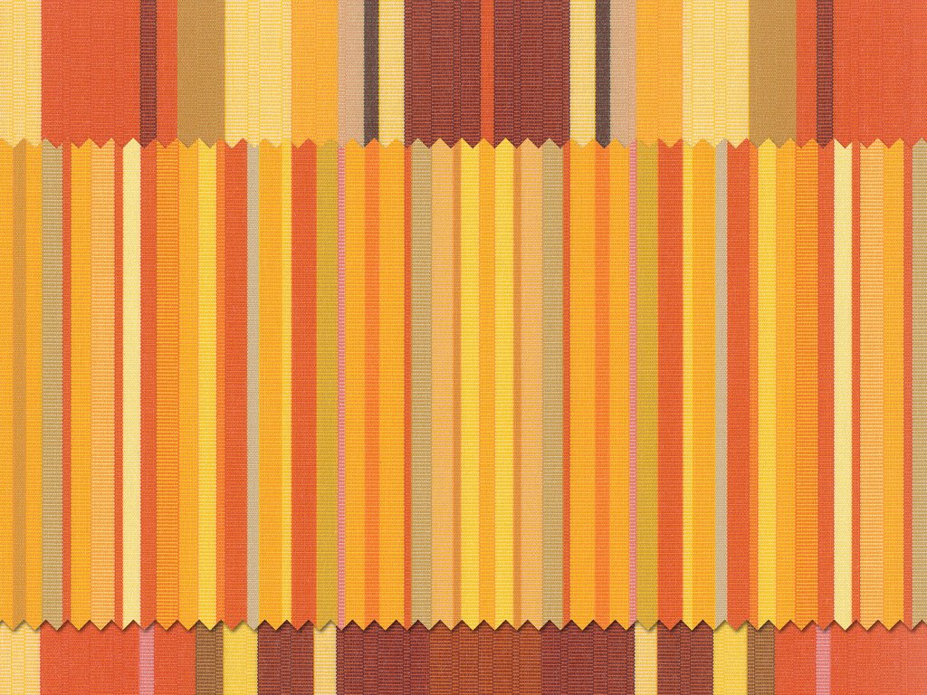 Motif rayé dans les tons jaunes, oranges et marron.