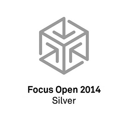 Logo géométrique en gris représentant un cube, avec du texte en noir en dessous.
