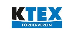 Logo avec les mots "KTEX FÖRDERVEREIN" en bleu et noir, partie supérieure rectangulaire. Logo avec les mots "KTEX FÖRDERVEREIN" en bleu et noir, partie supérieure rectangulaire.